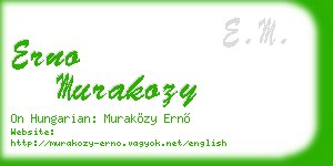 erno murakozy business card